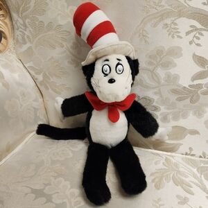 Dr. Seuss Cat In The Hat Sitting Plush Toy 10" With Sound Applause Unive…